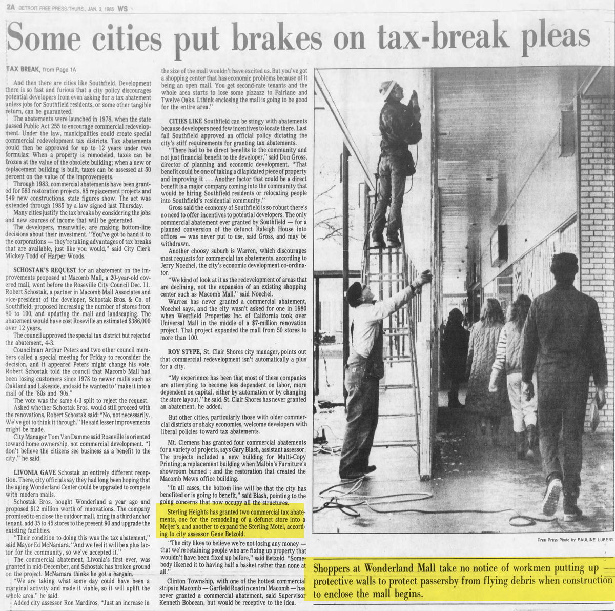 Sterling Motel - Thu Jan 3 1985 Article (newer photo)